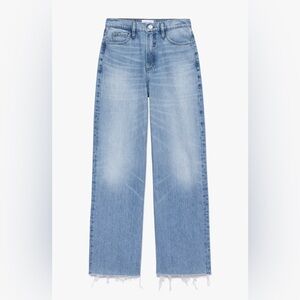 Frame Le High N Tight Wide Leg Raw Denim in Rossum 2 Year size 24